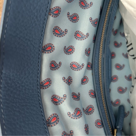 NWT Vera Bradley Women's Leather Astoria Shoulder Bag Quiet Harbor - Picture 8 of 9